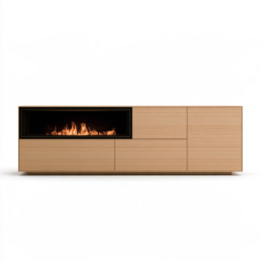 Modernes Sideboard, mit klarer Formgebung, Farbe: grau