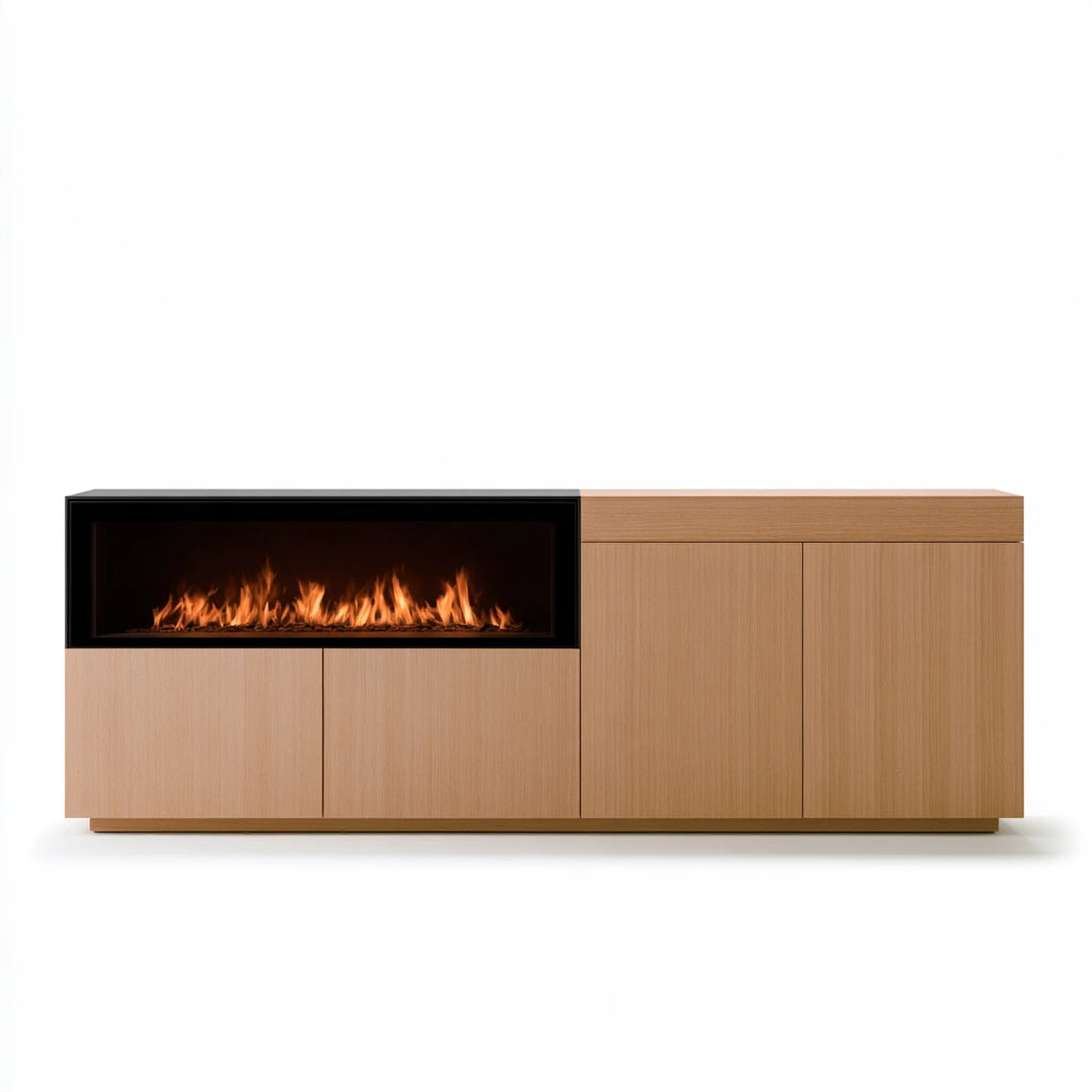 Modernes Sideboard, mit klarer Formgebung, Farbe: grau