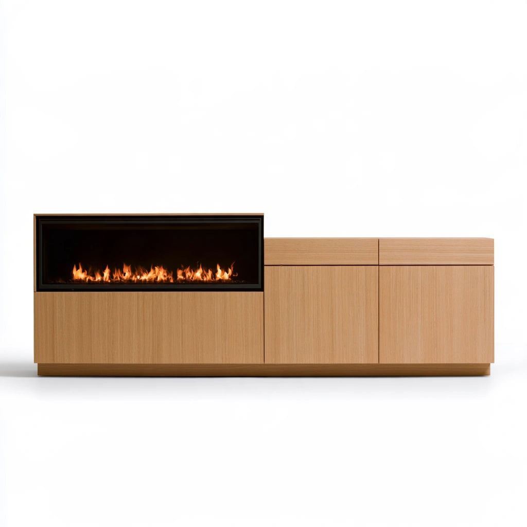 Modernes Sideboard, mit klarer Formgebung, Farbe: grau